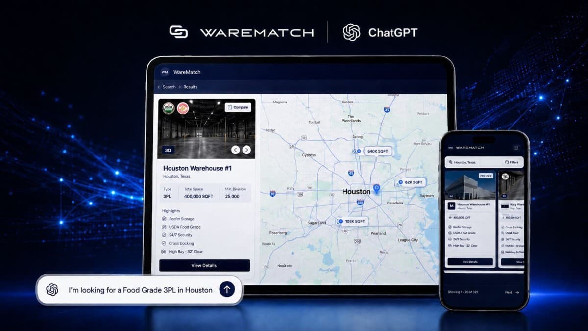 WareMatch Launches on ChatGPT App Store, Bringing 3PL Discovery Into AI Conversations