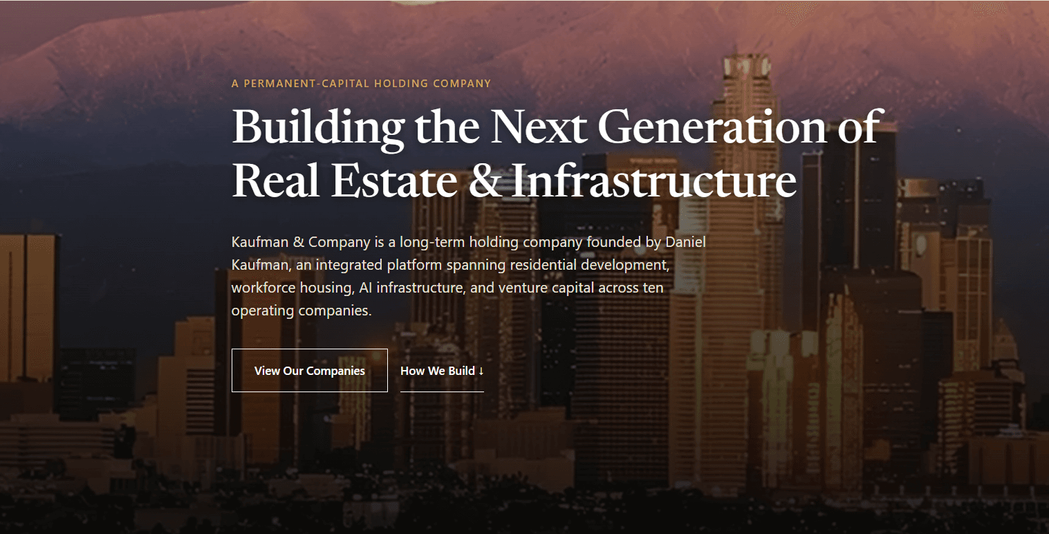 Kaufman & Company Unveils Unified Platform, Merging Real Estate and Venture Arms